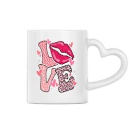 Love Mug à anse en forme de cœur