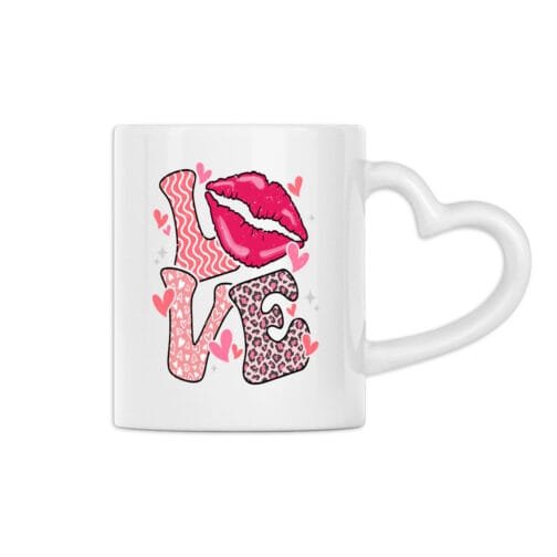 Love Mug à anse en forme de cœur