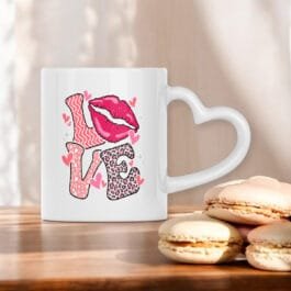 Love Mug à anse en forme de cœur